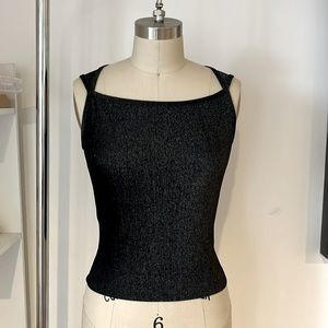 Vintage Y2K Metallic Rib Knit Tank